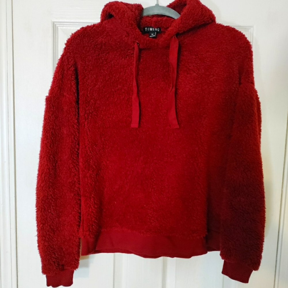 Timing size medium fluffy hoodie